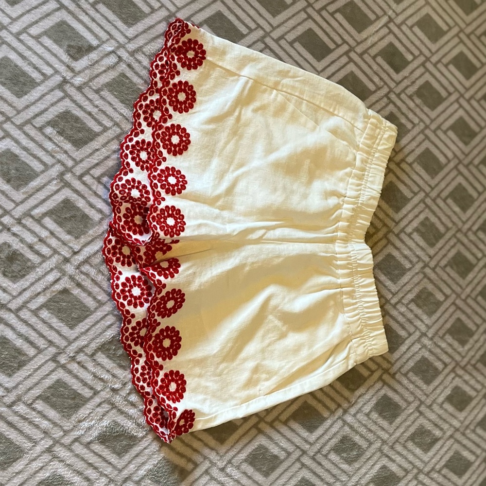 New J. Crew eyelet shorts in white